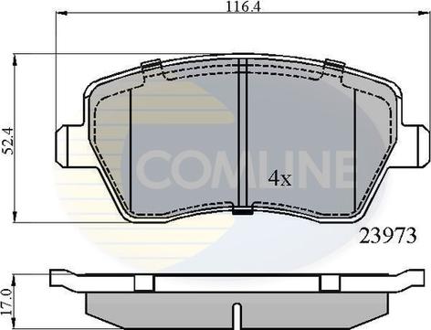 Comline CBP0984 - Brake Pad Set, disc brake www.autospares.lv