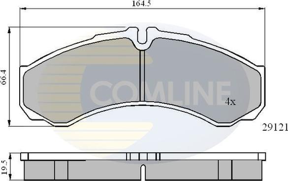 Comline CBP0931 - Bremžu uzliku kompl., Disku bremzes www.autospares.lv