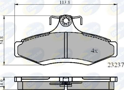 Comline CBP0495 - Bremžu uzliku kompl., Disku bremzes autospares.lv