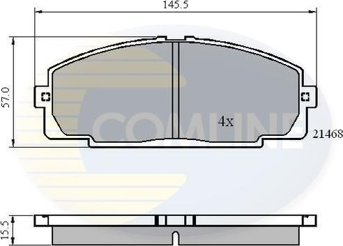 Comline CBP0459 - Bremžu uzliku kompl., Disku bremzes autospares.lv