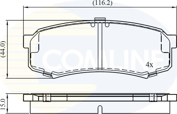 Comline CBP0404 - Brake Pad Set, disc brake www.autospares.lv