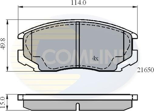 Comline CBP0415 - Bremžu uzliku kompl., Disku bremzes autospares.lv