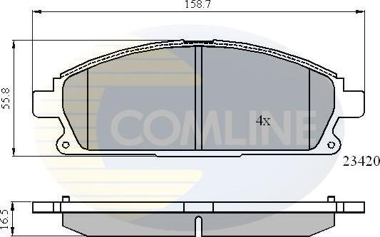 Comline CBP0591 - Тормозные колодки, дисковые, комплект www.autospares.lv