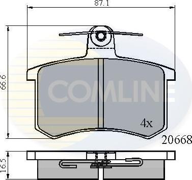 Comline CBP0558 - Bremžu uzliku kompl., Disku bremzes www.autospares.lv