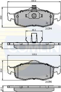 Comline CBP0514 - Bremžu uzliku kompl., Disku bremzes autospares.lv