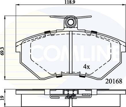 Comline CBP0511 - Bremžu uzliku kompl., Disku bremzes autospares.lv