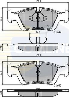 Comline CBP0513 - Тормозные колодки, дисковые, комплект www.autospares.lv