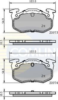 Comline CBP0522 - Тормозные колодки, дисковые, комплект www.autospares.lv