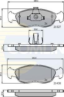 Comline CBP0570 - Bremžu uzliku kompl., Disku bremzes www.autospares.lv