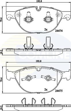 Comline CBP06093 - Bremžu uzliku kompl., Disku bremzes www.autospares.lv