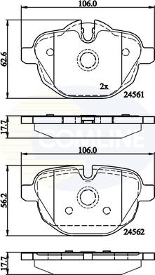 Comline CBP06092 - Bremžu uzliku kompl., Disku bremzes autospares.lv