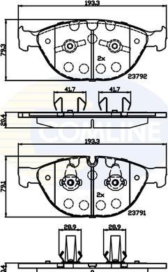 Comline CBP06000 - Bremžu uzliku kompl., Disku bremzes www.autospares.lv