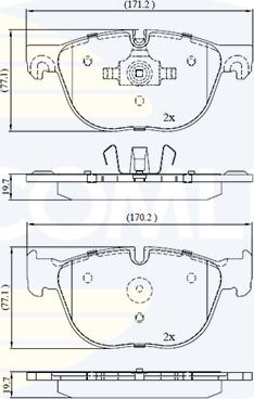 Comline CBP06003 - Bremžu uzliku kompl., Disku bremzes www.autospares.lv