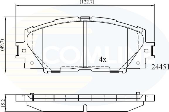 Comline CBP06014 - Bremžu uzliku kompl., Disku bremzes autospares.lv