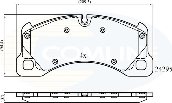 Comline CBP06039 - Bremžu uzliku kompl., Disku bremzes www.autospares.lv