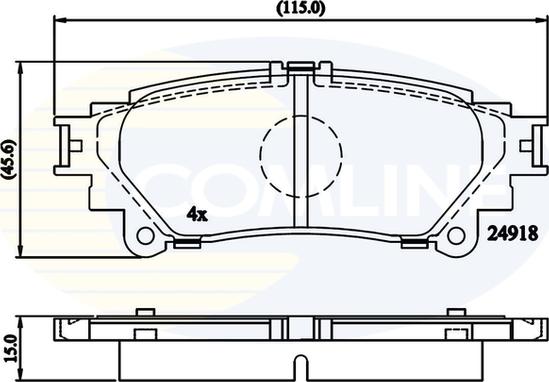 Comline CBP06078 - Bremžu uzliku kompl., Disku bremzes autospares.lv