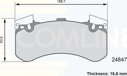 Comline CBP06109 - Bremžu uzliku kompl., Disku bremzes www.autospares.lv