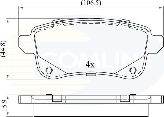 Comline CBP06124 - Bremžu uzliku kompl., Disku bremzes autospares.lv