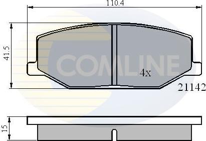 Comline CBP0195 - Brake Pad Set, disc brake www.autospares.lv