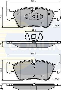 Comline CBP01590 - Bremžu uzliku kompl., Disku bremzes autospares.lv