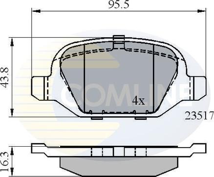 Comline CBP01559 - Bremžu uzliku kompl., Disku bremzes autospares.lv