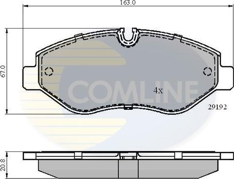 Comline CBP01555 - Bremžu uzliku kompl., Disku bremzes www.autospares.lv