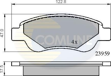 Comline CBP01552 - Brake Pad Set, disc brake www.autospares.lv