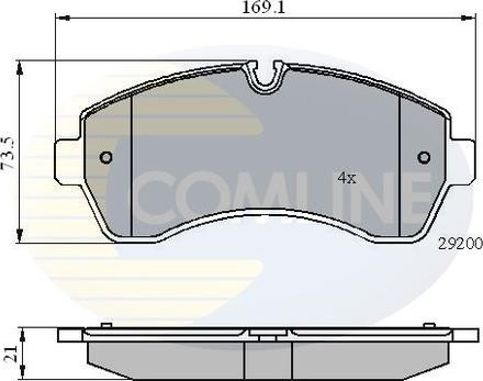 Comline CBP01569 - Bremžu uzliku kompl., Disku bremzes autospares.lv