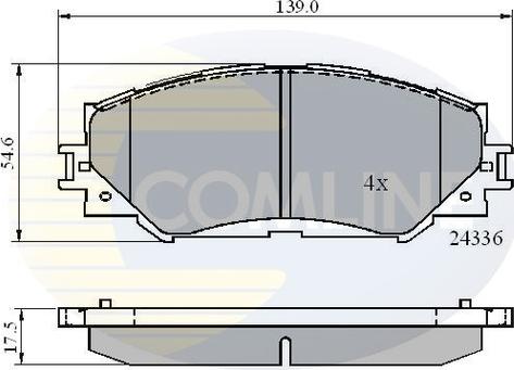 Comline CBP01515 - Brake Pad Set, disc brake www.autospares.lv