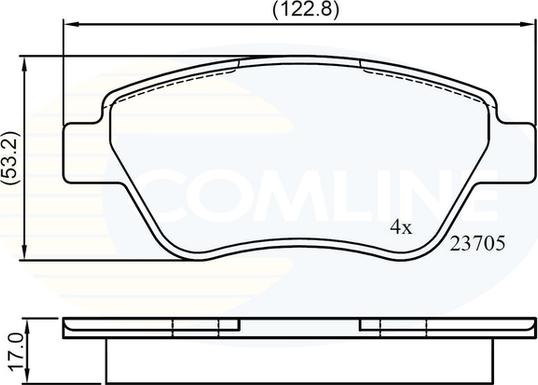 Comline CBP01535 - Brake Pad Set, disc brake www.autospares.lv