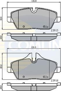 Comline CBP01531 - Bremžu uzliku kompl., Disku bremzes www.autospares.lv