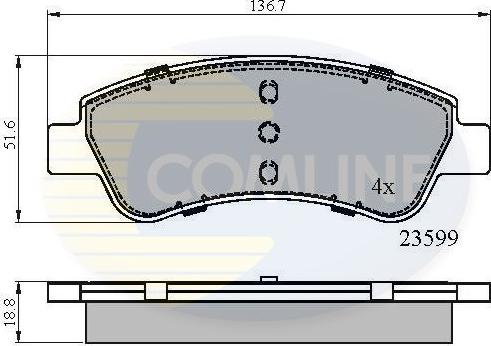 Comline CBP01525 - Тормозные колодки, дисковые, комплект www.autospares.lv