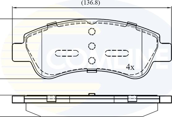 Comline CBP01525 - Тормозные колодки, дисковые, комплект www.autospares.lv