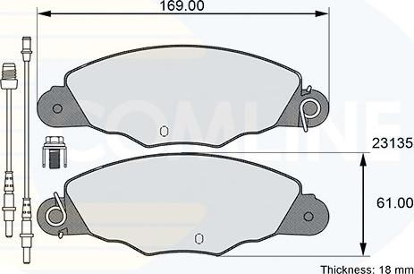 Comline CBP01526 - Тормозные колодки, дисковые, комплект www.autospares.lv