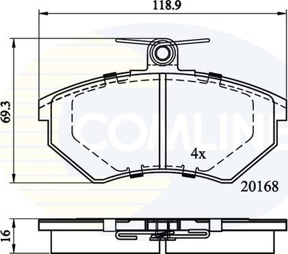 Comline CBP0152 - Тормозные колодки, дисковые, комплект www.autospares.lv