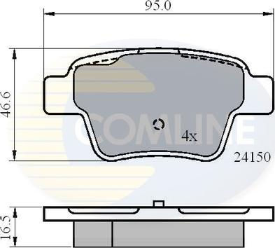 Comline CBP01658 - Bremžu uzliku kompl., Disku bremzes autospares.lv