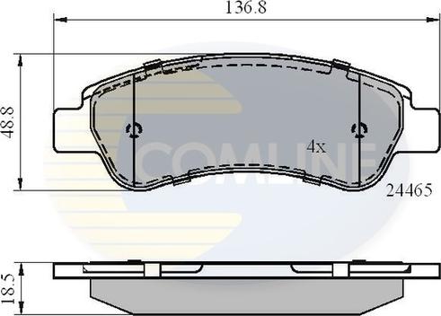 Comline CBP01604 - Тормозные колодки, дисковые, комплект www.autospares.lv