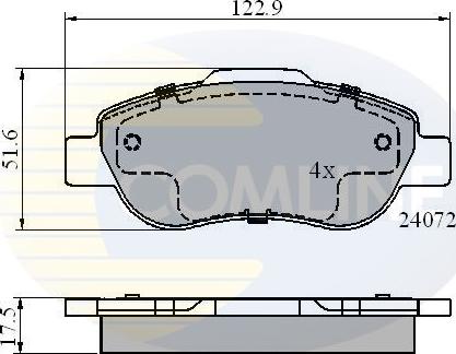 Comline CBP01600 - Brake Pad Set, disc brake www.autospares.lv