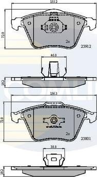 Comline CBP01607 - Тормозные колодки, дисковые, комплект www.autospares.lv