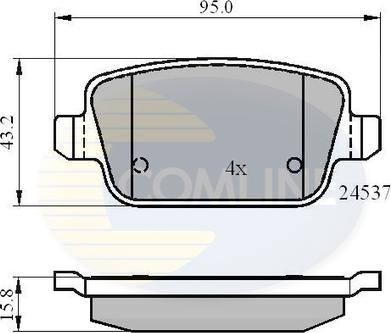 Comline CBP01610 - Bremžu uzliku kompl., Disku bremzes autospares.lv