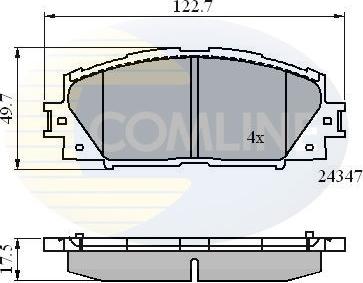 Comline CBP01612 - Bremžu uzliku kompl., Disku bremzes autospares.lv