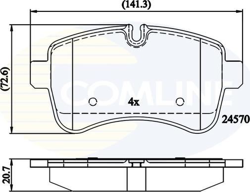 Comline CBP01617 - Brake Pad Set, disc brake www.autospares.lv