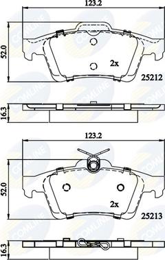 Comline CBP01629 - Bremžu uzliku kompl., Disku bremzes autospares.lv