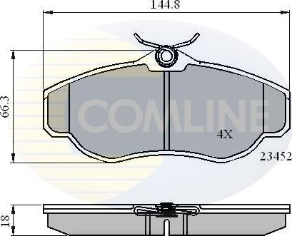 Comline CBP0162 - Brake Pad Set, disc brake www.autospares.lv