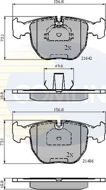 Comline CBP01096 - Bremžu uzliku kompl., Disku bremzes www.autospares.lv