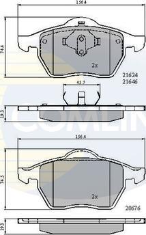 Comline CBP01092 - Тормозные колодки, дисковые, комплект www.autospares.lv