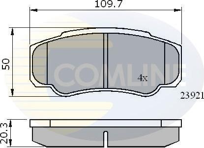 Comline CBP01042 - Bremžu uzliku kompl., Disku bremzes autospares.lv