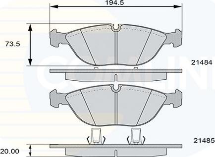 Comline CBP01003 - Bremžu uzliku kompl., Disku bremzes www.autospares.lv