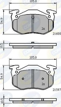 Comline CBP01080 - Brake Pad Set, disc brake www.autospares.lv