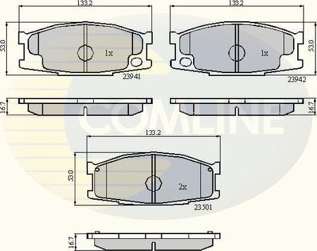 Comline CBP01087 - Bremžu uzliku kompl., Disku bremzes autospares.lv